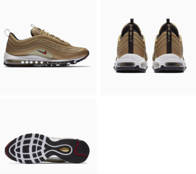 NEW NIKE Women's Air Max 97 OG Metallic Gold 2023 DQ9131-700 Shoes