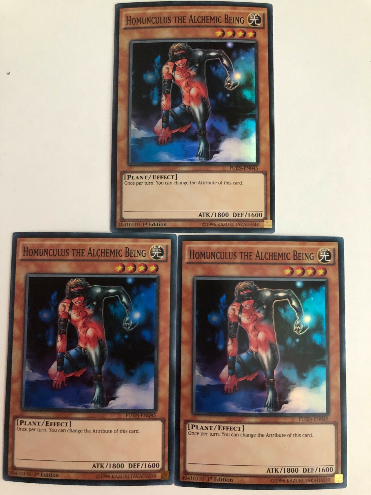 Yugioh Homunculus The Alchemic Being FUEN-EN045 Super Rare NM x3 Play ...