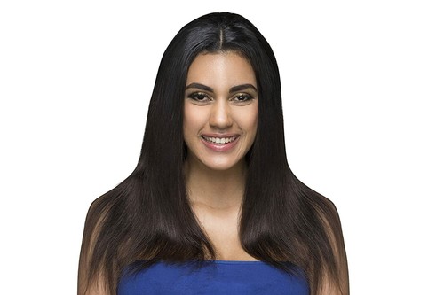 Color de cabello humano virgen indio virgen Eurasia Yaki 12" #1B - trama tejida - Imagen 2 de 4