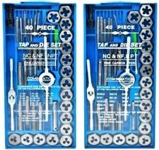 80pc ATE PRO Tap & Die Set 40pc Metric 40pc SAE Thread Renewing Tools MM/SAE
