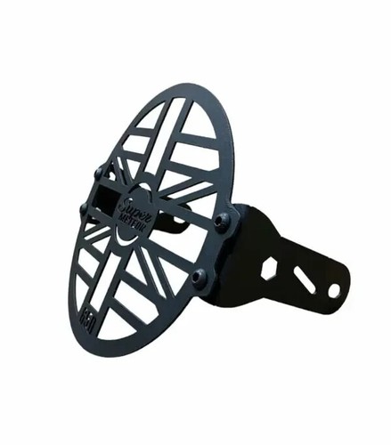 Nuevo Faro Parrilla Negro Metal Ajuste Royal Enfield Super Meteor 650 Cubierta de Luz - Imagen 2 de 5