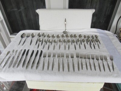CLEAN 56 PIECE [ ONEIDACRAFT DELUXE ] QUALITY STAINLESS SET~SERVICE FOR 8~!!!