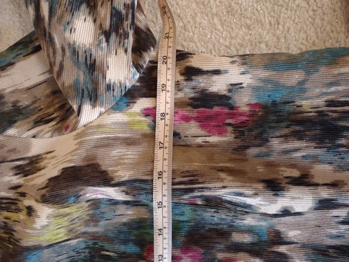 Requirements Full Zip Jacket Corduroy Multicolor Ruffle Neckline SZ M - Picture 7 of 8