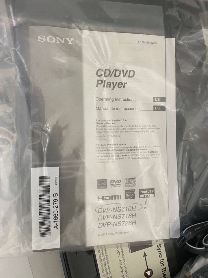 Sony DVPNS710H HDMI CD/DVD Player W/Remote AND CABLES WORKS eBay