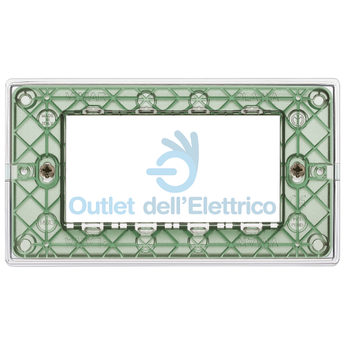 VIMAR 14654.42PLACCA 4 MODULI REFLEX ARIA VIMAR SERIE PLANA