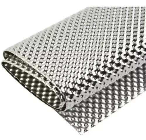 ALUMINIUM Heat Shield Exhaust Wrap Emission Silver 0.5mm 1x 700x500mm EMBOSSED - Picture 3 of 14