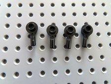 LEGO 4 x Kelle Stange Stab mit Platte 1x1 rund schwarz  32828