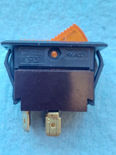 McGill Illuminated Rocker Switch Momentary 4 Prong Orange 15A, 3/4HP ...