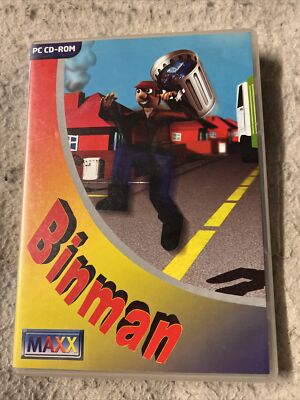 Binman PC CD-ROM Game Vintage Windows 3D Idigicon Stan Job Simulation ?