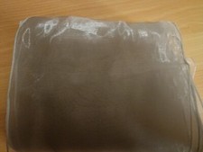 10 Used Silver Organza Chair Sash Bows for Weddings and Parties