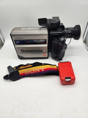Sony BetaMovie Beta Max BMC-110 Camcorder w/Battery, Box, Strap