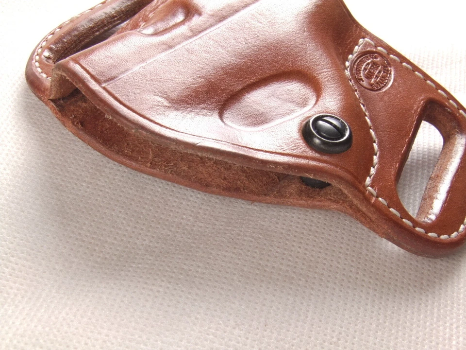 Funda de cuero deslizable alto para talabartería El Paso para Taurus 738 TCP-dibujo a mano derecha Foto 3 de 3