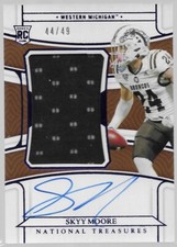 2022 National Treasures Collegiate Skyy Moore RPA On Card Auto /49 KC Chiefs #88