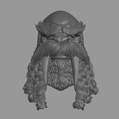 Walrusman Tusks Orc custom head for Mythic Legions & other action figures