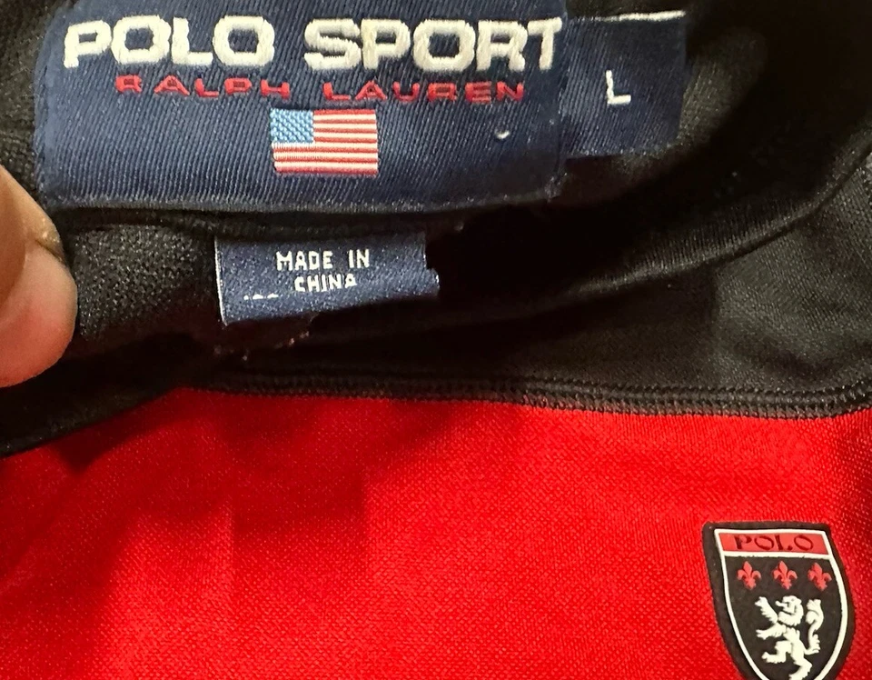 Vintage Polo Sport Ralph Lauren Men’s Basketball #4 Red/Black Jersey Size Large - Image 3 of 4