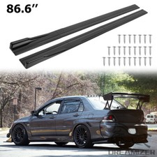 86.6 Glossy Black Side Skirt Extensions Fits Mitsubishi Lancer Evo 8 9 10 86.6 Glossy Black Side Skirt Extensions Fits Mitsubishi Lancer Evo 8 9 10