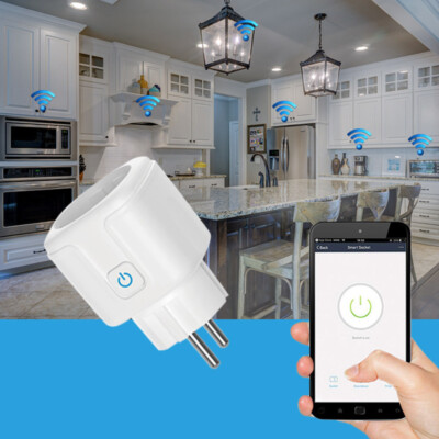 2Pcs Smart Life Steckdose 16A WIFI WLAN Home Socket Fernbedienung Timer Alexa