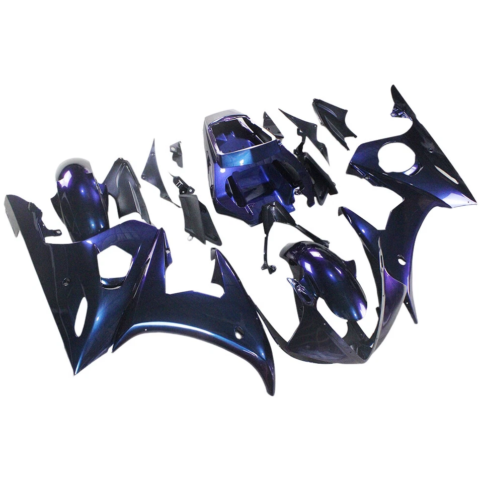 Kit de carenados ABS para Yamaha YZF600 R6 2003 2004 2005 YZF-R6 kit de carrocería azul púrpura Foto 2 de 4