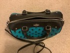 "COACH" Handbag-Turquoise & Black-Flowers-Handles or Strap-NEW w/o TAG — photo 4