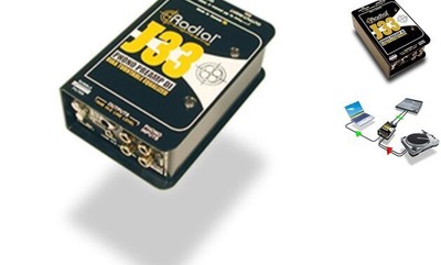 Radial J33 2-Channel Active Turntable Preamp Direct Box 