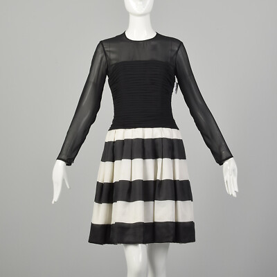 monochrome cocktail dress