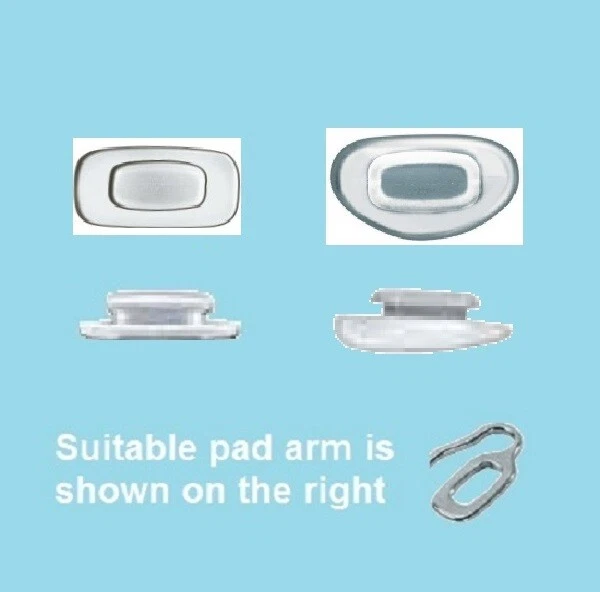 B&S Premium System 3 Silicone Nose Pads for Glasses - Nosepads for Spectacles