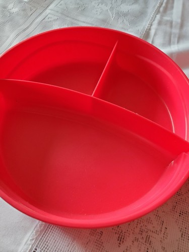 Tupperware #2552 Pink Munch Kids Divided Plate Set Of 2 * No Lids - Picture 5 of 6