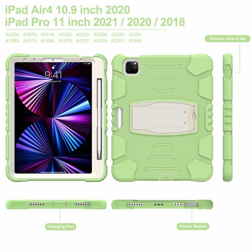 For iPad 10.2 9.7 10.5/Pro 11/12.9 Air mini6 Shockproof Rubber Rainbow Hard Case - Picture 8 of 134