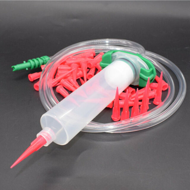 100pcs 25G Blunt TT Tip Needle + 30cc Glue Syringe Adapter + 30cc Liquid Syringe