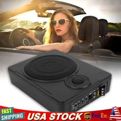 Soundstream 8in Behind Under Seat Subwoofer Box Bass Speaker Amplifier 600w NEW