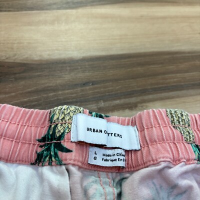 Urban Outfitters Shorts Mens Large Pineapple Print Pink Cotton