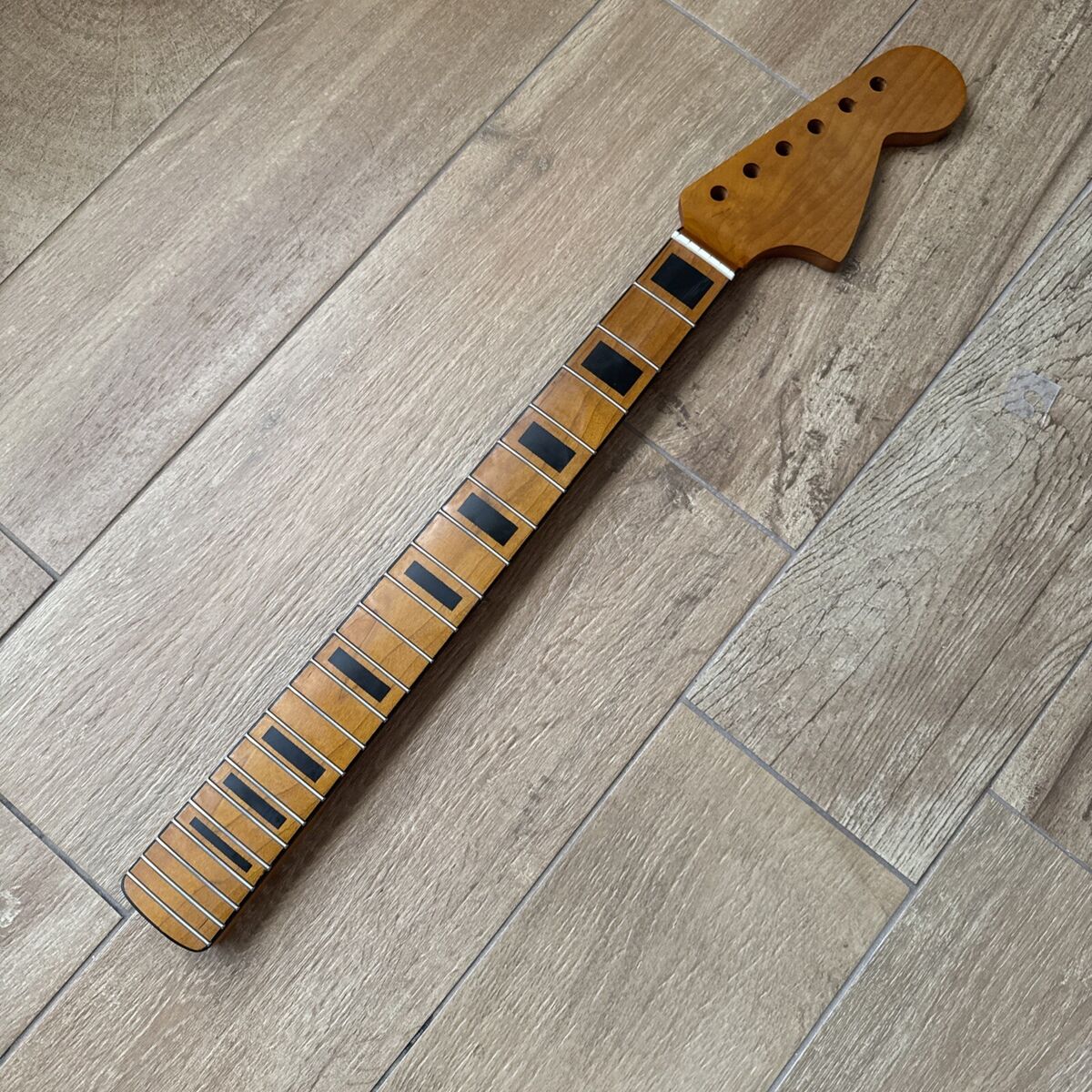 Jaguar Mustang Stainless Roasted Maple Neck 24” Short Scale Jaguar Mustang Stainless Roasted Maple Neck 24” Short Scale