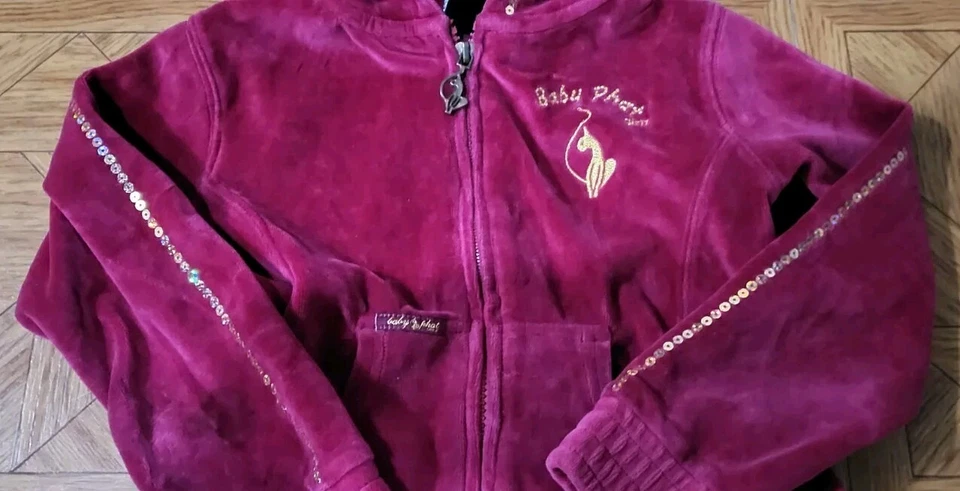 Conjunto de chándal/traje de terciopelo Phat para bebé para niñas * talla 5-6 Foto 2 de 4