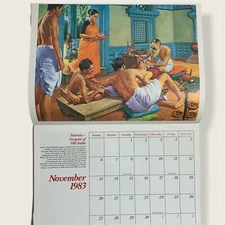 Parke Davis 1983 History of Medicine Calendar Robert Thom Art Vintage Rare