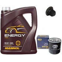 MotoröL Set 5W-30 5 Liter + ÖLfilter + ÖLablassschraube FüR Opel Omega A 2.4I