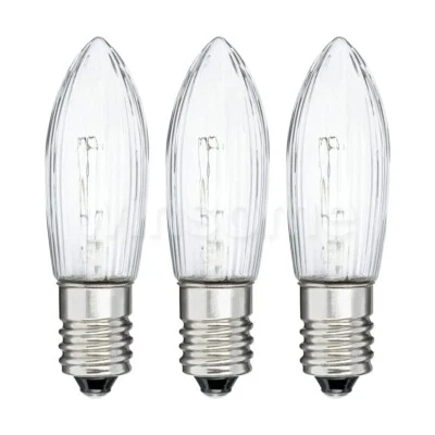 WINSOME 3x Candle Light Bulb Screw in Candle Arch Bridge Light 3w 34v Replacement Bulbs