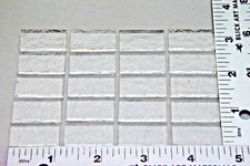 1101.50 - 20 PIECES 1/2"x 1" CLEAR BULLSEYE THIN 2mm GLASS 90 COE TOPPERS CAPS