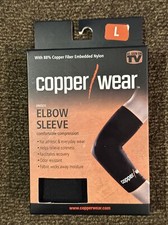 Copper Wear Unisex L Compression Elbow Sleeves 88 Copper Nylon 12 Spandex