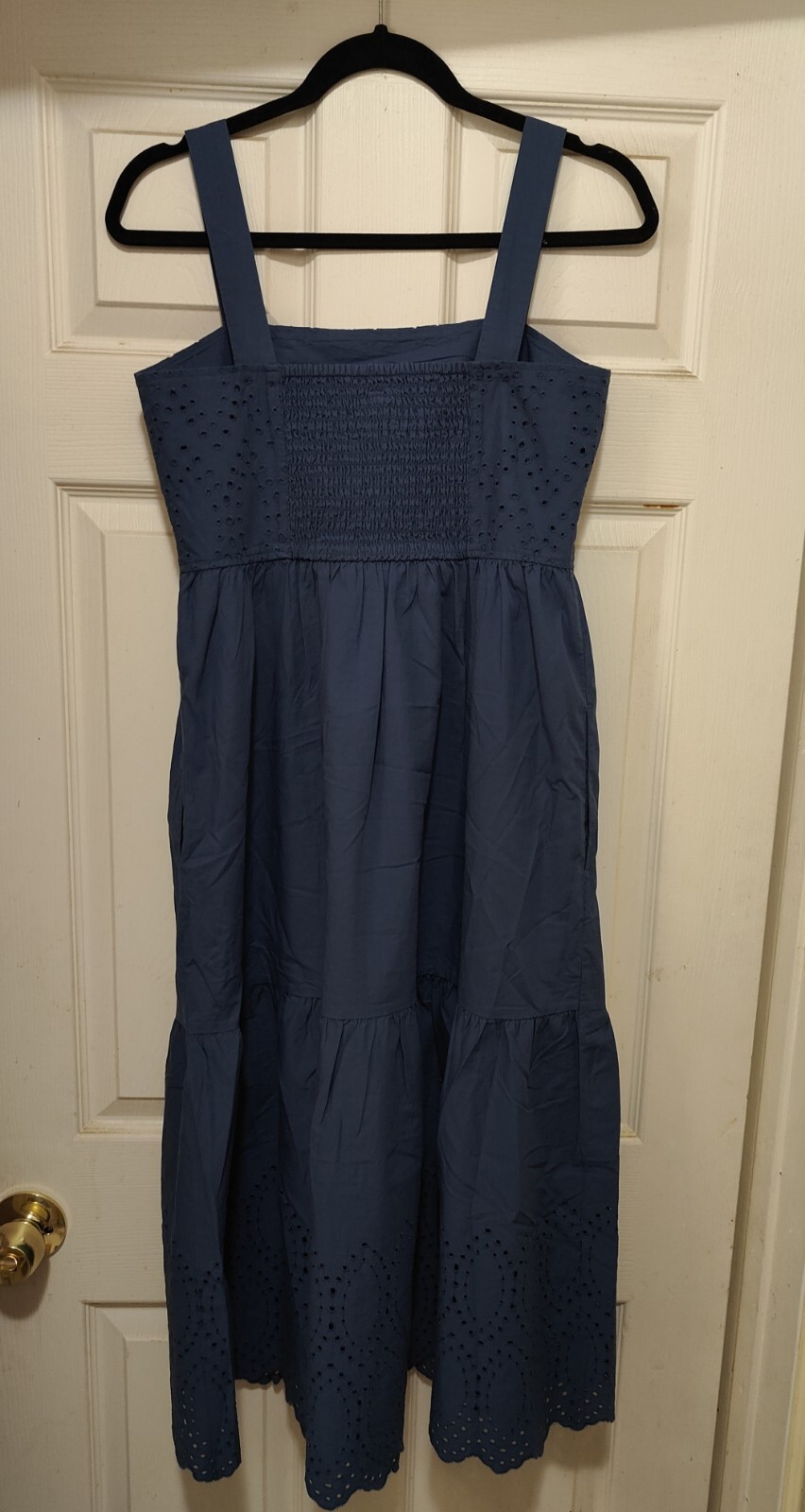 Uniqlo Cotton Embroidery Shirring Sleeveless Dress Brand New Size S image 2