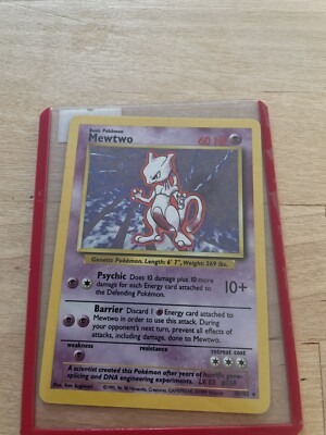 MEWTWO - RARE - 10/102 - Base Set - HOLO - Pokemon Card - EXC | eBay