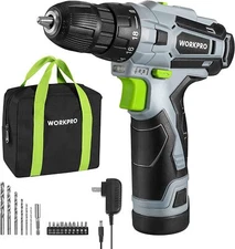 WORKPRO Cordless Drill Driver Kit 12V Screwdriver Driver Tool Kit Green/Pink NEW