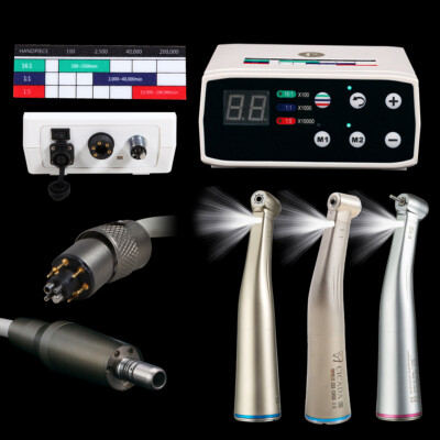 Dental Brushless Electric LED Micro Motor / 1:1 1:5 1:4.2 Fiber Optic Handpiece