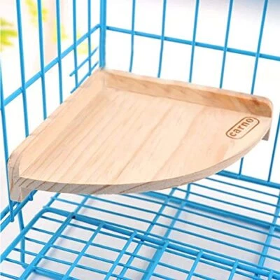 LITEWOO Parrot Bird Wood Perch Platform Large Flat Corner Stand Shelf for Birds Budgi...