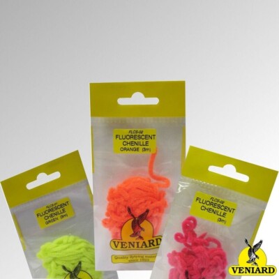 Veniard fluorescent suede chenille Fly tying yarn Fly Fishing