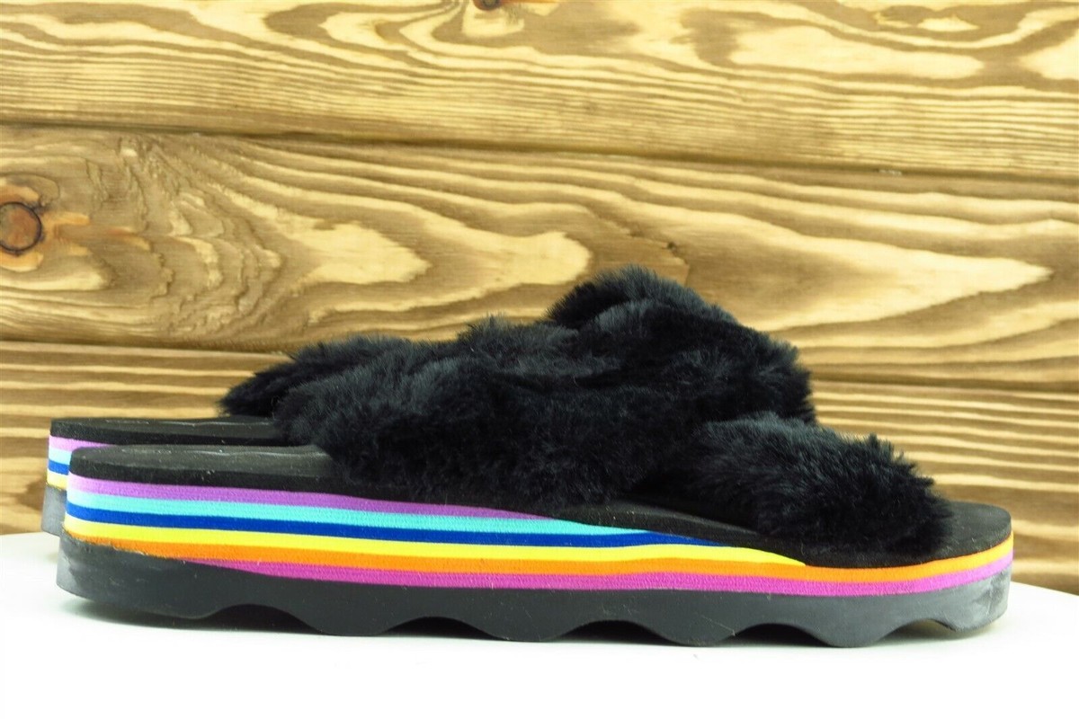 ninaページ Nina Sz 6 M Black Slide Fabric Women Sandals 205567 | eBay