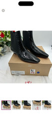 Women's Christian Louboutin PROMIDAVOL crock effect leather Chelsea boots 37.5