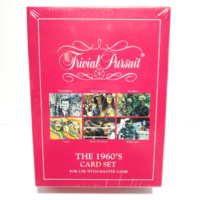 Trivial Pursuit The 1960's Card Set Use With Master Game Parker Brother 1990 NEW