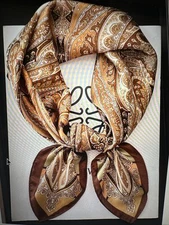 28x28 Italian Print Silk Scarf