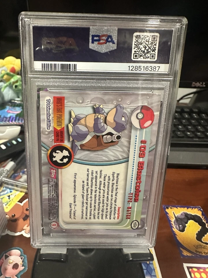 1999 BLASTOISE Topps Pokemon Series 1 Red Logo  Psa 1 - Image 2 of 2
