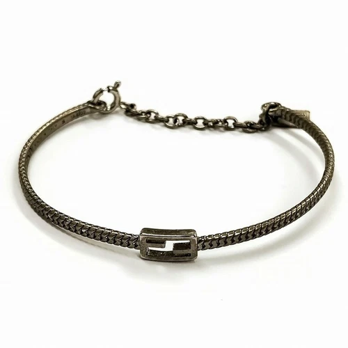 Bracciale FENDI (FENDI) metallo FF secchiello 16 5 cm (6 5 pollici) colore argento usato0